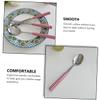 1set Stainless Steel Steak Cutter Ceramic Handle Multi-Function Fork and Spoon for Portable and Lightweight Cutlery for Home and Outdoor Use view 3