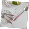 1set Stainless Steel Steak Cutter Ceramic Handle Multi-Function Fork and Spoon for Portable and Lightweight Cutlery for Home and Outdoor Use view 4