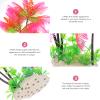 POPETPOP 1pc Fish Tank Landscaping Ornaments Plants Decor Mini Plants Faux Plants Faux Rock Plants Aquarium Decor Aquarium Plant Decor Models Pink Artificial Resin Fake Plant Small Coconut view 4