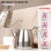 VeoHome Stainless Steel Tea Pot with Infuser - Keeps Heat Thanks to its Double Wall, Silver (0.5 Liter (17 oz)) view 4