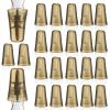 Chengu 24 Pieces Liquor Bottle Covers Pour Spout Covers Bar Toppers for Bottles Universal Pour Dispenser Dust Translucent Silicone Rubber Spout Caps for Bar Home Kitchen Tools Supplies (Champagne) view 1