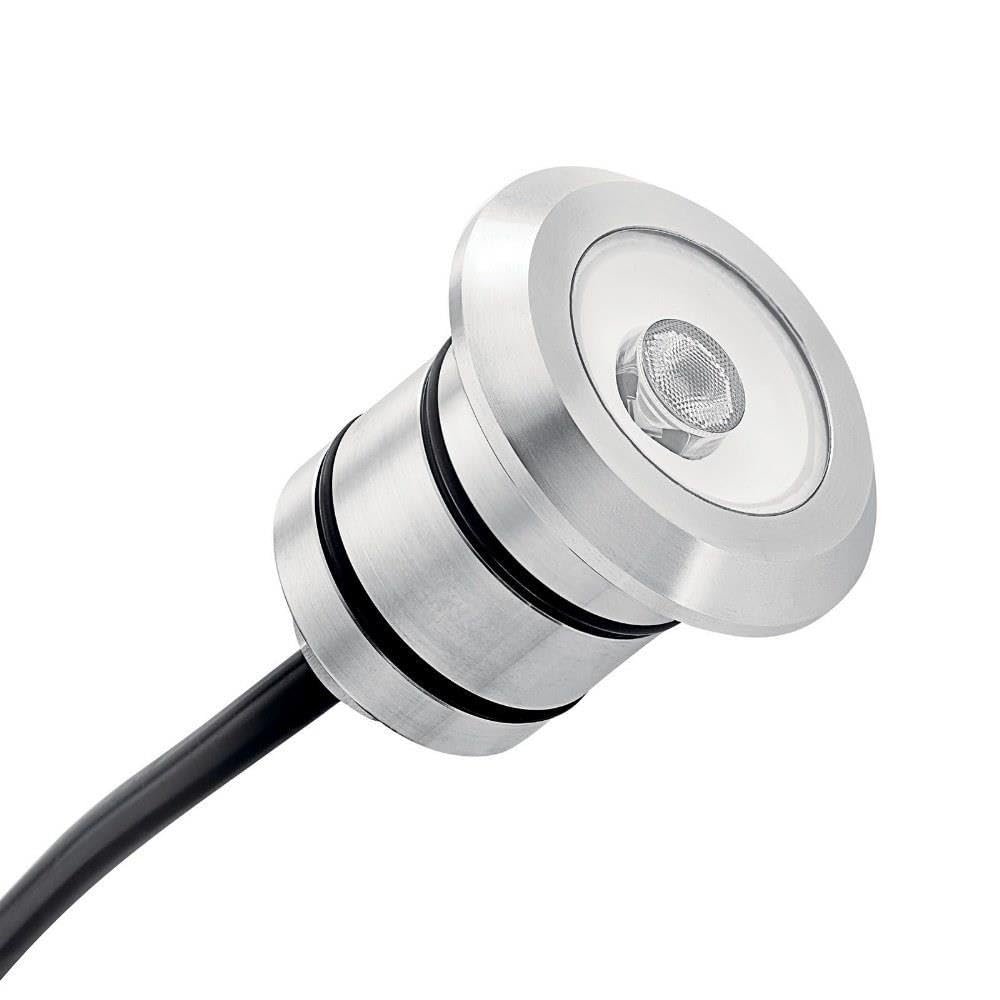 2W 1 Led Mini All-Purpose in-Ground Light 2.25 inches Tall By 2.25 inches Wide-Stainless Steel Finish-2700 Color Temperature No Specific Style Landscape 12V Led Inground 147-Bel-2896760