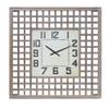 Melrose International Lattice Wood Wall Clock 29.5" SQ view 1