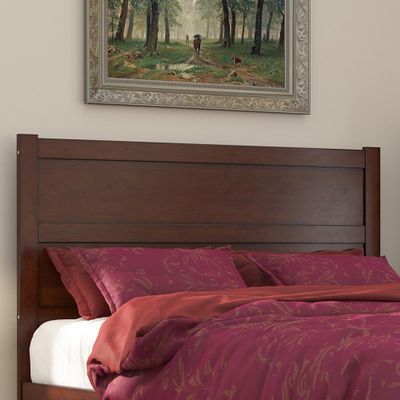 AFI, NoHo Solid Wood Panel Headboard, Queen, Walnut