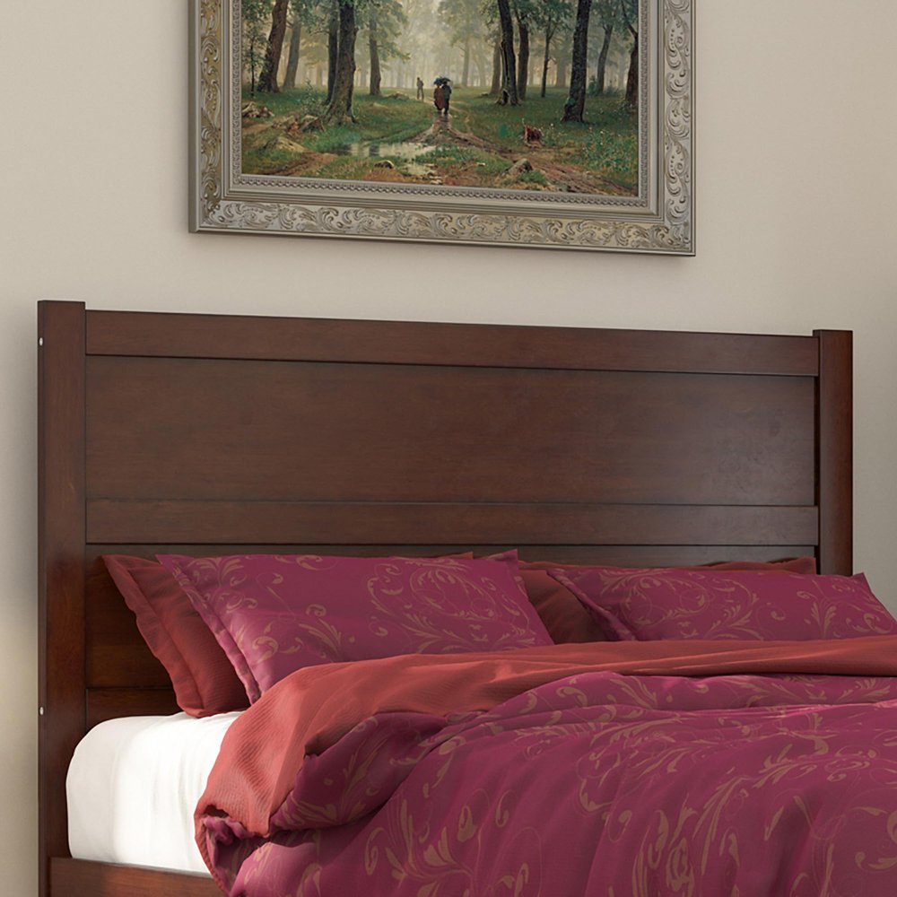 AFI, NoHo Solid Wood Panel Headboard, Queen, Walnut