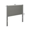 AFI, NoHo Solid Wood Panel Headboard, Full, Grey view 3