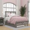 AFI, Tahoe Full Platform Bed with Matching Footboard, Twin Trundle, Grey view 1