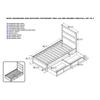 AFI NoHo Twin Size Platform Bed with Footboard & Storage Drawers in Grey view 3