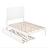 AFI NoHo Queen Size Platform Bed with Twin XL Trundle & Charging Station in White view 1