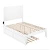 AFI NoHo Queen Size Platform Bed with Twin XL Trundle & Charging Station in White view 4