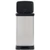 Curver Deco Bin 50 Liter Perfect for Household Use Indoor for Garbage Disposal, Black/Silver view 2