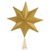 16-Inch 8-Point Pearl and Gold Shimmer Star Treetop view 3