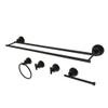 Modern Concord 5 Piece Bathroom Accessory Sets - Matte Black view 1