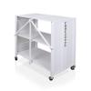 HOMES: Inside + Out Rolling Ridge Industrial 2 Shelves Metal Mobile Foldable 30 in. Bookcase with Wheels for Living Room, Bedroom, Home Office, White view 1