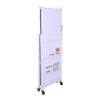 HOMES: Inside + Out Rolling Ridge Industrial 2 Shelves Metal Mobile Foldable 30 in. Bookcase with Wheels for Living Room, Bedroom, Home Office, White view 4