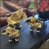 Urban Designs Luck and Wisdom Elephant Trio Collectible Statue Figurine - Gold view 2