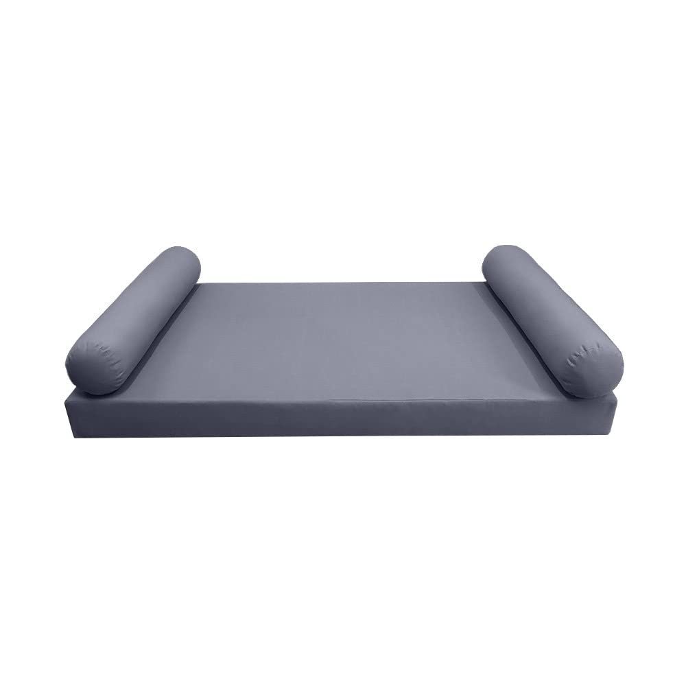 Prolinemax Style 5 - Mattress & Pillow Bolster for Outdoor Indoor Daybed Porch Swing Bed Knife Edge Twin Size AD001 | Covers ONLY |