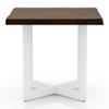 HOMES: Inside + Out Kennywood Modern Wood and Metal 22 in. Square End Table for Living Room, Bedroom, Oak and White view 1