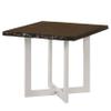 HOMES: Inside + Out Kennywood Modern Wood and Metal 22 in. Square End Table for Living Room, Bedroom, Oak and White view 2