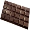 Chocolate World CW2398 Polycarbonate Candy Mold with 3 Cacao-Bean-Tablet Cavities, Each 77mm x 156mm x 8mm High view 1