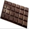 Chocolate World CW2398 Polycarbonate Candy Mold with 3 Cacao-Bean-Tablet Cavities, Each 77mm x 156mm x 8mm High view 2