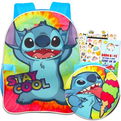 Stitch Backpack and Lunch Bag Set for Kids - Bundle with 16" Backpack, Stitch Lunch Box, Stickers, More | Lilo and Stitch School Supplies