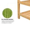HIFIT Bamboo Shoe Bench Rack with Storage, 2-Tier Entryway Storage Bench with Padded Seat, 36 in Shoe Oiganizer Shelf for Entryway Mudroom Bathroom Hallway, Natural view 4