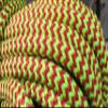 9/16 Double Braid-Yacht Braid Polyester Rope.Lime/Red Herringbone. (150) view 1