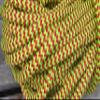 9/16 Double Braid-Yacht Braid Polyester Rope.Lime/Red Herringbone. (150) view 2