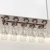 10 Slots 10 Cups Wine Glass Racks Shelf Metal Gold Under Cabinet Hanging Wine Champagne Glass Goblets Stemware Rack Holder, 50x18cm (Color : Brown) view 1