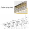 10 Slots 10 Cups Wine Glass Racks Shelf Metal Gold Under Cabinet Hanging Wine Champagne Glass Goblets Stemware Rack Holder, 50x18cm (Color : Brown) view 3