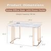 HOMES: Inside + Out Sevehills Modern Metal 48 in. Writing Desk with USB Port for Home Office, Black view 3