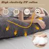 Activance Large Triangular Headboard Wedge Bed Rest Reading Pillow Backrest Positioning Support Bolster Cushion with Removable Cover (Grey, Queen: 59x8x20 Inches) view 3