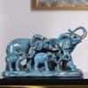 HongLianRiven Sculpture Tabletop Statue Lucky Elephant Art Sculpture Garden Statue Animal Jewelry Elephant Doll Resin Crafts Desktop Home Wedding Gift Decoration Figurines Collectibles view 2