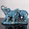 HongLianRiven Sculpture Tabletop Statue Lucky Elephant Art Sculpture Garden Statue Animal Jewelry Elephant Doll Resin Crafts Desktop Home Wedding Gift Decoration Figurines Collectibles view 4