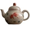 100ml Handmade Ceramic Teapot Kung Fu Tea Set Hand Painted Fish Pattern Kettle Decorate view 1