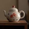 100ml Handmade Ceramic Teapot Kung Fu Tea Set Hand Painted Fish Pattern Kettle Decorate view 3