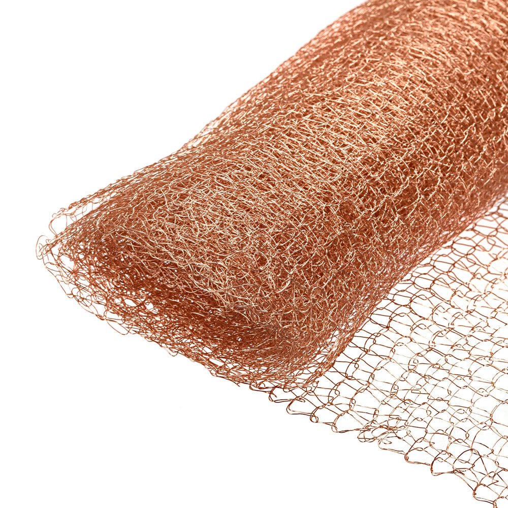 MECCANIXITY Copper Mesh Blocker Stopper Mesh Fill Fabric Mesh 5ft x 5inch for Building Hole