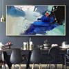 KSALPCH Canvas Painting Original Bathroom Wall Art Abstract Painting Beige Texture Painting Teal And Orange Wall Decor Abstract Canvas Wall Art Hand Made Painting Textured Wall Paint view 2