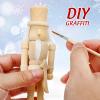 FOMIYES Christmas Nutcracker Figure,1 Set 7Inch Unfinished DIY Wooden Nutcracker Soldier Ornaments Craft with Paint Brush Color and Wig for Christmas Decoration Kids Birthday Present view 2