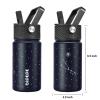 BJPKPK Insulated Water Bottle, 15oz Stainless Steel with Straw Lid view 2