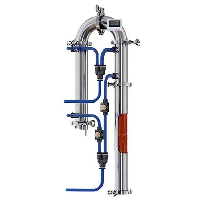 New Tubular distillation tower with sight glass copper mesh 1.5'' 2'' domestic brewing equipment moonshine distiller (1.5 no copper mesh)