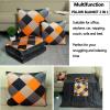 HGTRH Pillow Blanket 2 in 1,Openable Throw Pillows for Bed, Throw Blanket and Pillow Set for Couch, Foldable Portable Travel Blanket for Airplane Office Carnapping view 2