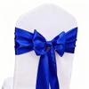 Royal Blue Satin Chair Sashes 50 Pack, Satin Ribbons for Chairs Covers Wedding Party Gender Reveal Birthday Decor, Blue Chairs Bows Ties for Engagement Decorations view 1