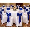 Royal Blue Satin Chair Sashes 50 Pack, Satin Ribbons for Chairs Covers Wedding Party Gender Reveal Birthday Decor, Blue Chairs Bows Ties for Engagement Decorations view 3