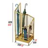 Umbrella Stand Racks Golden Commercial Umbrella Holder, Large Modern Umbrella Organizer with Drip Tray, Storage Basket for 12-24 Umbrellas (Size : 25x20x62cm) view 2