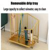Umbrella Stand Racks Indoor Metal Umbrella Holder, Modern Umbrella Basket in Hotel Office, Umbrella Cane Cue Storage Rack with Drip Tray, 25x20x62cm (Color : Black) view 4