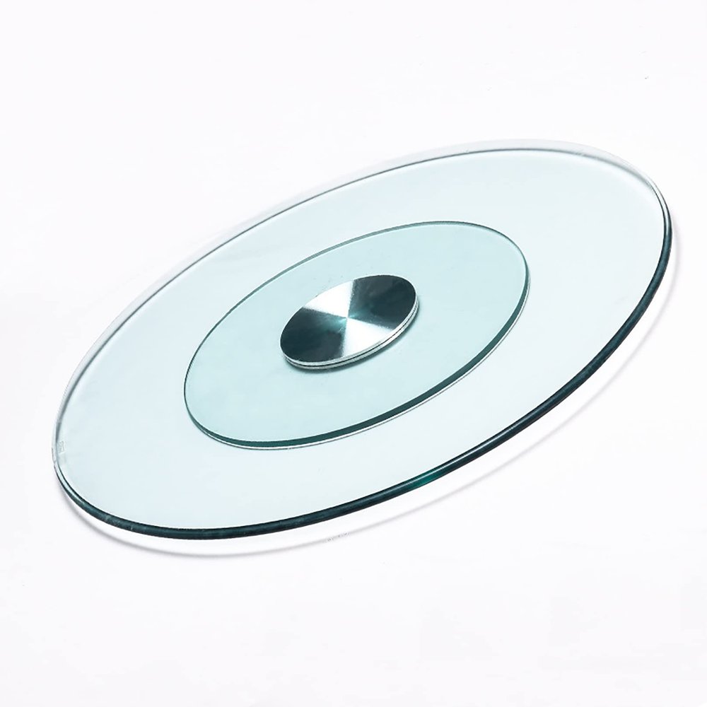 Dining Table Tempered Glass Turntable,Lazy Susan Turntable For Kitchen,360 Degree Swivel Dining Table Serving Tray,Clear Glass Rotating Serving Tray Silent Bearing 24/28/32/34/36/40 Inch