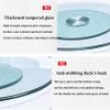 Dining Table Tempered Glass Turntable,Lazy Susan Turntable For Kitchen,360 Degree Swivel Dining Table Serving Tray,Clear Glass Rotating Serving Tray Silent Bearing 24/28/32/34/36/40 Inch view 3