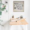 Aihesui Rustic Wood Signs Modern Home Wall Hanging Christmas Saying Warm Winter Wishes Plaque Use for Living Room Kitchen Batheroom Bedroom Office School 16x16inch view 3